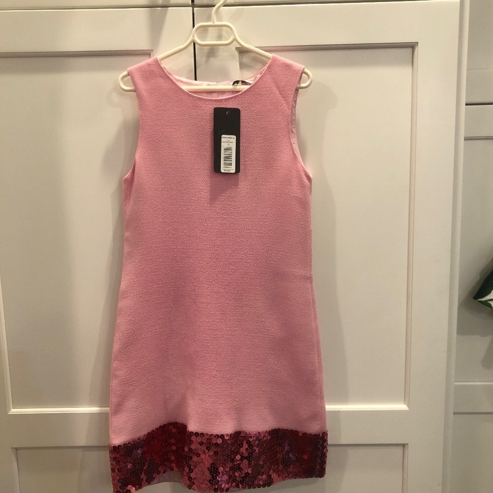 Dolce & Gabbana Girls Sheath Dress—Brand New—Pink Sequin